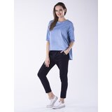 Look Made With Love Woman's Trousers 415 Boyfriend Navy Blue | Shoptok.si