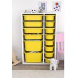 Hanah home Višenamjenska komoda Rine 2D4K8U v2, 69,5 x109 x30 cm, Bijelo-žuta Cijene