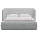 Makamii Svijetlo sivi tapecirani bračni krevet s prostorom za odlaganje s podnicom 180x200 cm Hauke – | shoptok.hr