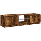 vidaXL TV omarica z LED lučkami dimljeni hrast 140x40x35,5 cm | Shoptok.si