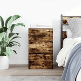  Noćni ormarić s 3 ladice dimljeni hrast 39x35x65 cm | shoptok.hr