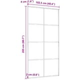  Klizna vrata od aluminija i stakla ESG 102,5 x 205 cm crna | Eponuda.com