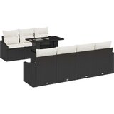  8-dijelna garnitura za vrt s jastučićima Crni poli ratan | shoptok.hr