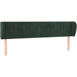  Uzglavlje s ušima tamnozeleno 203x23x78/88 cm baršunasto | shoptok.hr