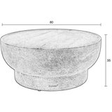 Zuiver Okrogla klubska mizica v kamnitem dekorju v naravni barvi ø 80 cm Noble – | Shoptok.si