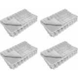 vidaXL Dežnik iz umetnega zajčjega krzna 4 pcs Siva 130 x 150 cm, (5000111908) | Shoptok.si