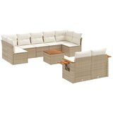Maison Chic Seti vrtnega pohištva - Vrtna garnitura - Vrtni pohištvo set 10-delna z blazinami bež poli ratan, (21821675) | Shoptok.si