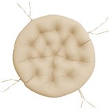  Okrugli jastuk bež Ø 100 x 11 cm od tkanine Oxford | shoptok.hr