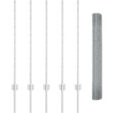 vidaXL Komplet ograje iz kokošje mreže Komplet 2 Pocinkano železo 10 x 1 m | Shoptok.si