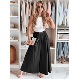 DStreet Spódnico-spodnie z paskiem FLOWES czarne | shoptok.hr