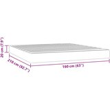  Madrac s oprugama srednje tvrdoće tamnosivi 160x210x20 cm baršunasti | shoptok.hr