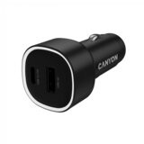 Canyon car charger OnDrive 48 PD 48W USB-A+USB-C Black Cene