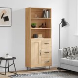 vidaXL Visoka komoda hrasta sonome 69 5x34x180cm od konstruiranog drva | shoptok.hr