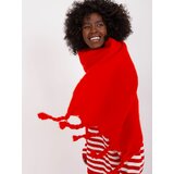 Fashion Hunters Red warm scarf with fringe Cene