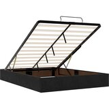  Otomanski krevet s madracem&amp LED crni 140x190 cm baršunasti | shoptok.hr