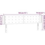  LED uzglavlje crno 183x16x78/88 cm baršunasto | shoptok.hr