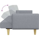  Dvosjed na razvlačenje od tkanine s tabureom svjetlosivi | shoptok.hr