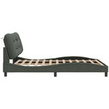  Posteljni okvir z LED lučkami temno siv 160x200 cm tkanina | Shoptok.si