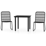  3-dijelni vrtni blagovaonski set crni | shoptok.hr