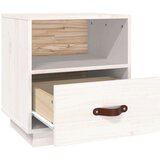  Nočna omarica bela 40x34x55 cm trdna borovina, (20602517) | Shoptok.si