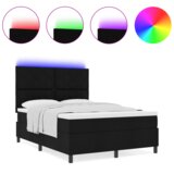  umetna vzmetnica z vzmetnico & LED črno 160x200 cm Tkanina, (22083280) | Shoptok.si