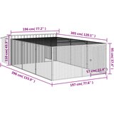  Kućica za pse s ograđenim prostorom antracit 197x396x110 cm pocinčani čelik | shoptok.hr