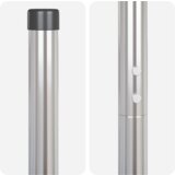 vidaXL Ograjni stebri 2 pcs srebrna 180 cm Cinkano jeklo | Shoptok.si