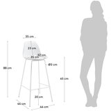 Kave Home Bijela barska stolica (visine sjedala 65 cm) Brighter – | shoptok.hr