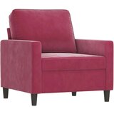  Fotelj s stolčkom za noge vinsko rdeč 60 cm žamet | Shoptok.si
