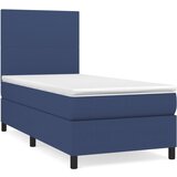 Maison Chic Box spring postelja - Vzmetna postelja z vzmetnico moder 90x200 cm blago SL13042, (21884248) Cene
