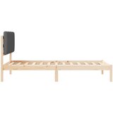  Krevetni okvir s tapiciranim uzglavljem Tamno siva 100 x 200 cm | shoptok.hr