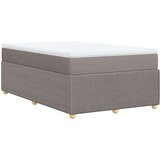 vidaXL Box spring postelja z vzmetnico taupe 120x200 cm blago, (21306393) | Shoptok.si