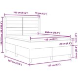 Box spring krevet s madracem Plava 160 x 200 cm tkanina | shoptok.hr