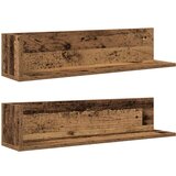 Maison Chic 2 kosi Stenske Police - Viseče police starinski les 75x16,5x16,5 cm inž. les, (21794128) Cene