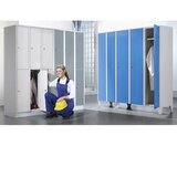 Wolf Garderobna omara z nogami, VxŠxG 1850 x 800 x 500 mm, 2 predelka, svetlo siva | Shoptok.si