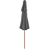  Dvoslojni suncobran s drvenim stupom 270 cm antracit | shoptok.hr