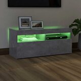 TV ormarić s LED svjetlima siva boja betona 90x35x40 cm | Eponuda.ba