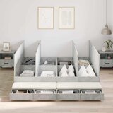  Krevet s ladicama Betonski sivi 180 cm Konstruirano drvo | shoptok.hr