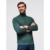 Ombre Men's plain turtleneck longsleeve - dark green | ePonuda.com