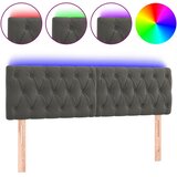  LED uzglavlje tamnosivo 144x7x78/88 cm baršunasto | shoptok.hr