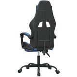  Igraća stolica od umjetne kože s osloncem za noge crno-plava | shoptok.hr