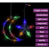 vidaXL Okrasne lučke zvezde in lune z daljincem 138 LED lučk barvne | Shoptok.si