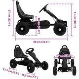  Go-Kart s Pedalama i Pneumatskim Gumama crni | shoptok.hr