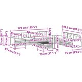  Set vanjskih sofa 8 pcs Prirodna i krem 79 x 79 x 37 cm | shoptok.hr