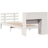  Knjižna postelja brez vzmetnice bela 75x190 cm trdna borovina | Shoptok.si