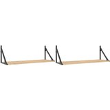 Maison Chic 2 kosi Stenske Police - Viseče police sonoma hrast 80x25x25,5 cm inženirski les, (21793427) | Shoptok.si