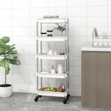  Kuhinjska kolica s 5 razina bijela 42x29x128 cm željezo i ABS | shoptok.hr