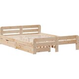 vidaXL Posteljni okvir brez vzmetnice 150x200 cm trdna borovina | Shoptok.si