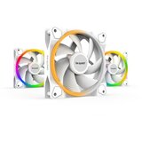 BE QUIET LIGHT WINGS White (BL100) triple pack RGB 120mm 4-pin PWM beli ventilator | Shoptok.si