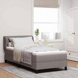 vidaXL Boxspring krevet s madracem Sivo-smeđa 90 x 190 cm tkanina | shoptok.hr